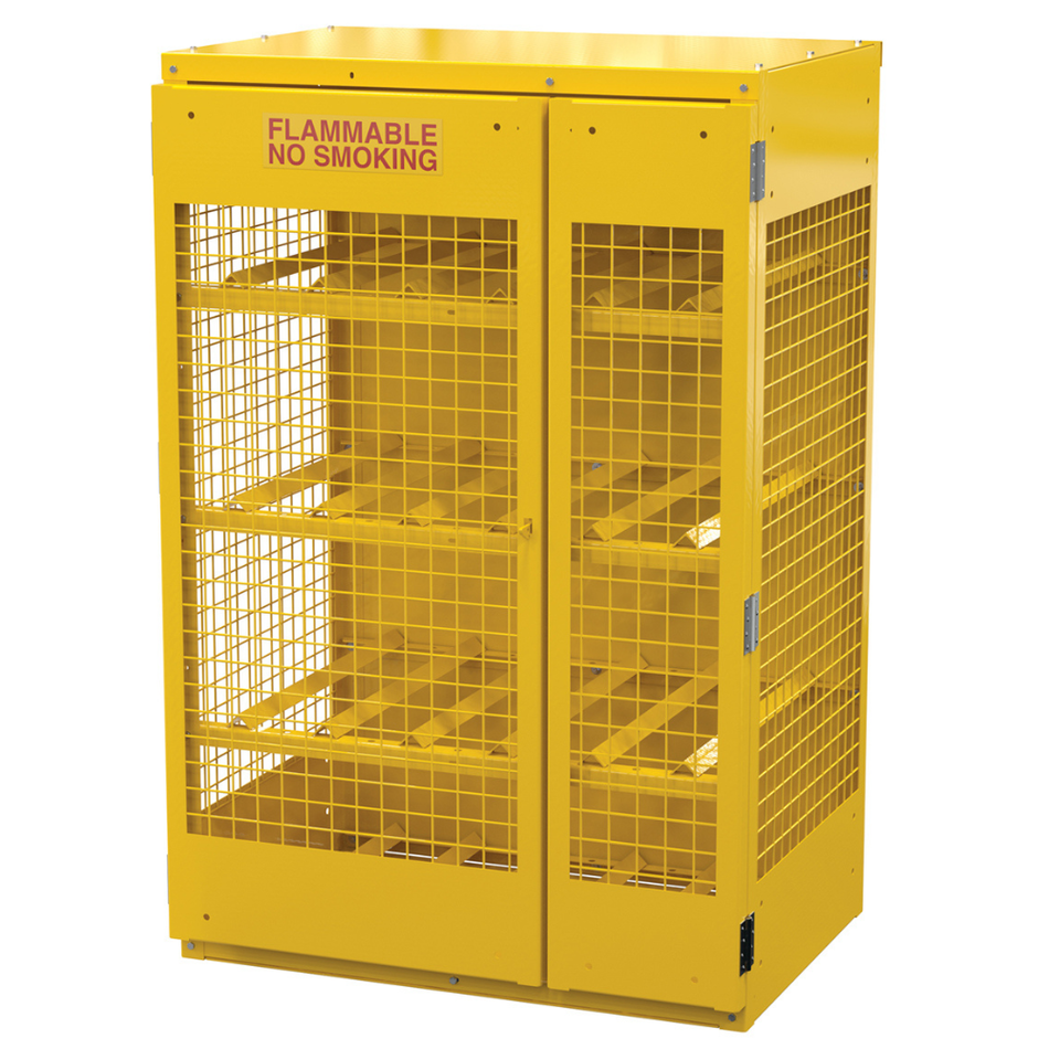 Steel Knockdown Horizontal Cylinder Cabinet – 12 Cylinder Capacity – CYL-H-12-KD – Vestil