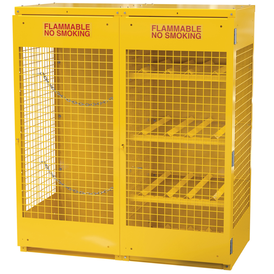 Steel Knockdown Horizontal & Vertical Cylinder Cabinet – 8 Horizontal / 10 Vertical Capacity – CYL-H8-V510-KD – Vestil
