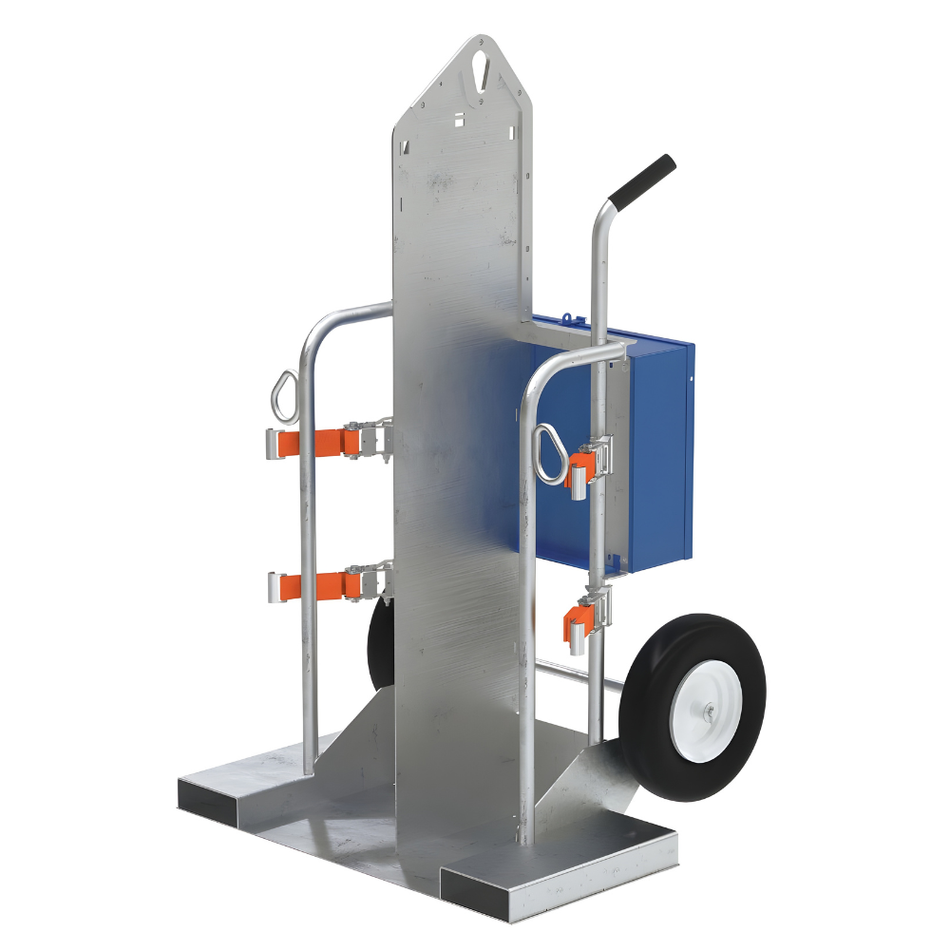 Galvanized Steel Welding Cylinder Torch Cart – 500 lb Capacity – CYL-2-G – Vestil