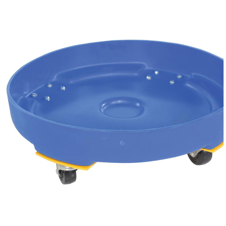 Polyethylene Heavy Duty Drum Dolly – 55 Gallon, 600 Lb. Capacity – DRUM-DP-HD-55-BU – Vestil