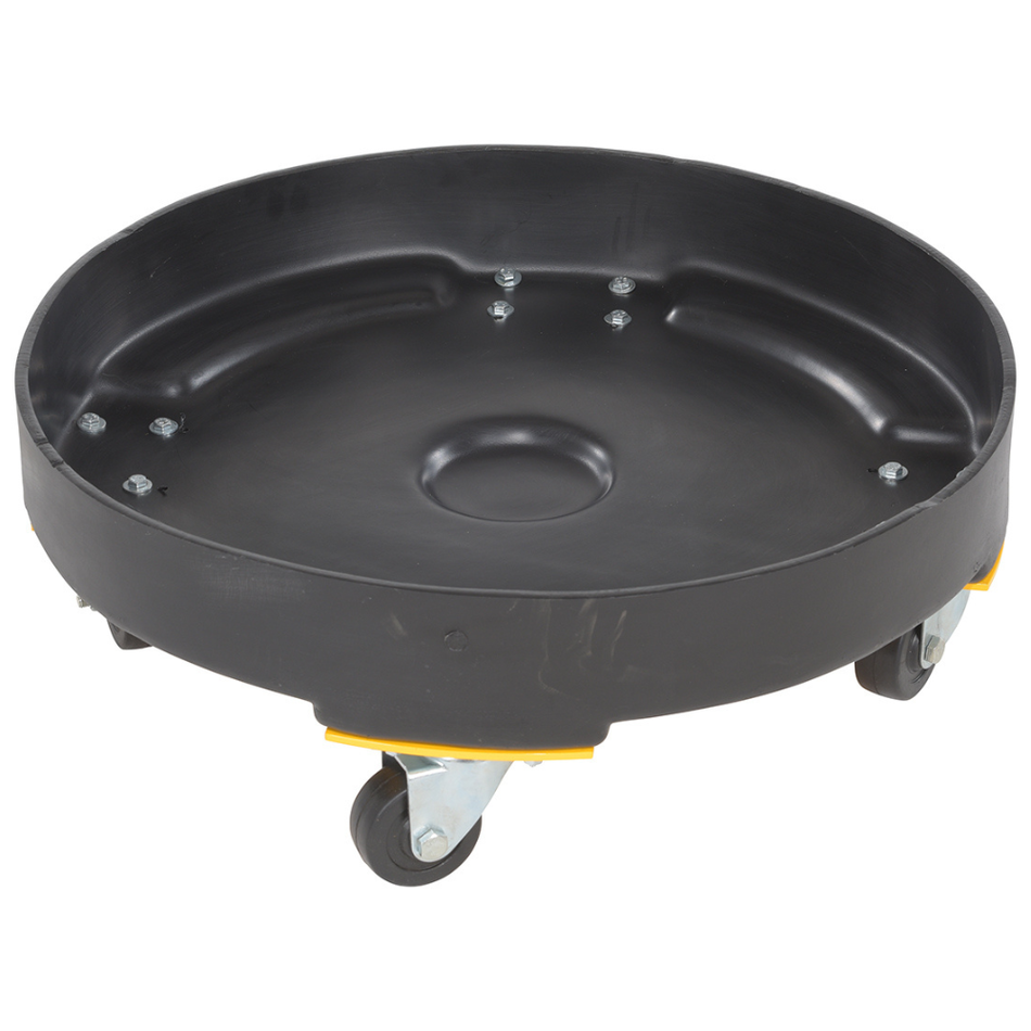 Polyethylene Heavy Duty Drum Dolly – 55 Gallon, 600 Lb. Capacity – DRUM-DP-HD-55-BK – Vestil
