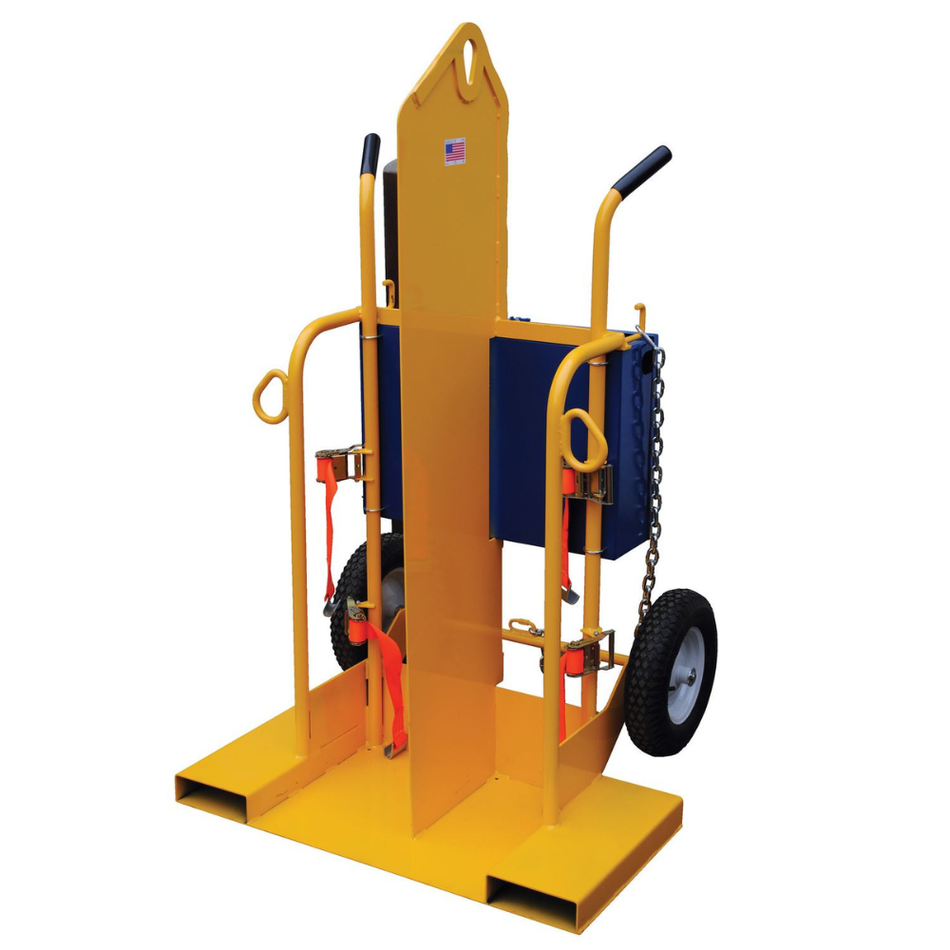 Steel Fire-Proof Welding Cylinder Torch Cart – 500 lb Capacity – CYL-2-FP – Vestil