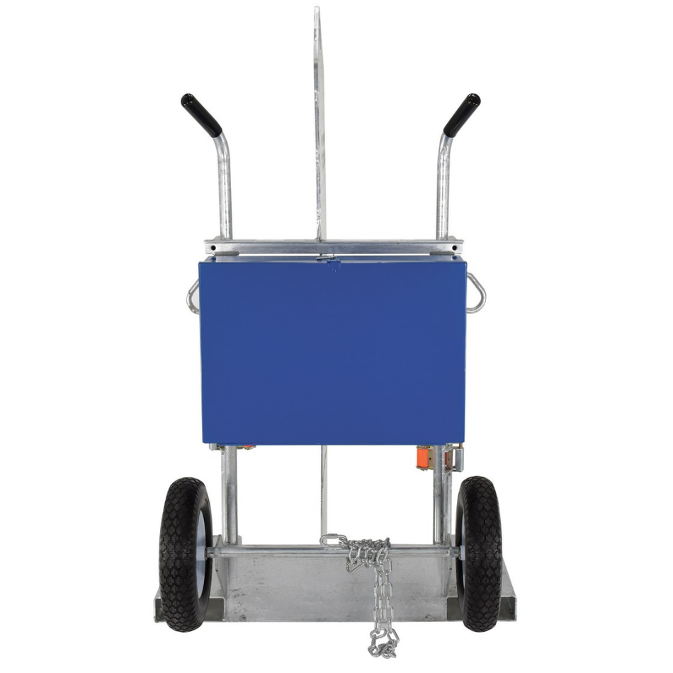 Galvanized Steel Welding Cylinder Torch Cart with Foam-Filled Wheels – 500 lb Capacity – CYL-2-FF-G – Vestil