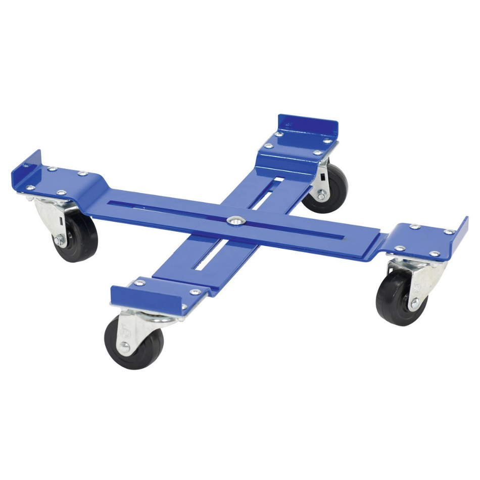 Steel Adjustable Mobile Drum Dolly with Hard Rubber Wheels – 1,000 Lb. Capacity – DRUM-X-H – Vestil