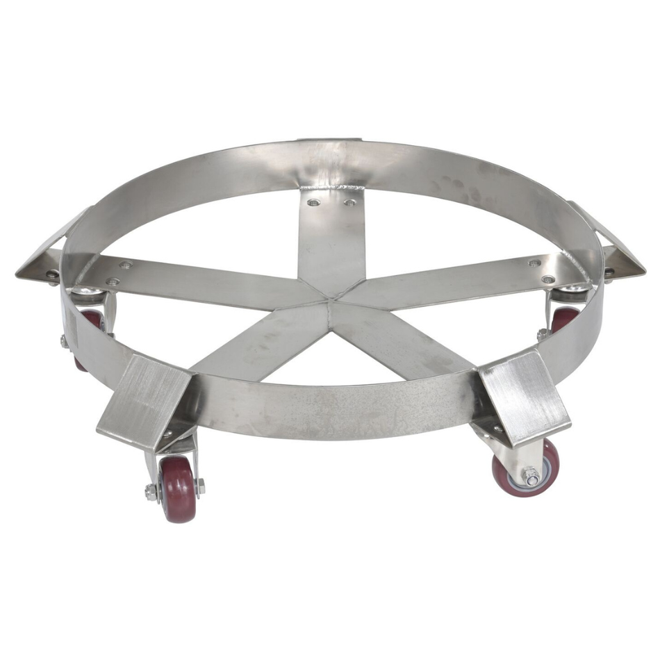 Stainless Steel Mobile Drum Dolly – 1,100 Lb. Capacity – DRUM-FSD-SS-55-N – Vestil