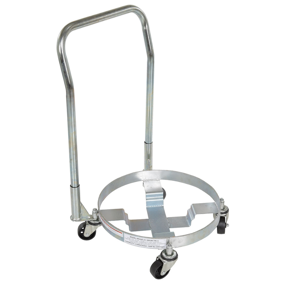 Steel Drum Dolly with Handle – 1,200 Lb. Capacity – DRUM-TRI-C-HDL – Vestil
