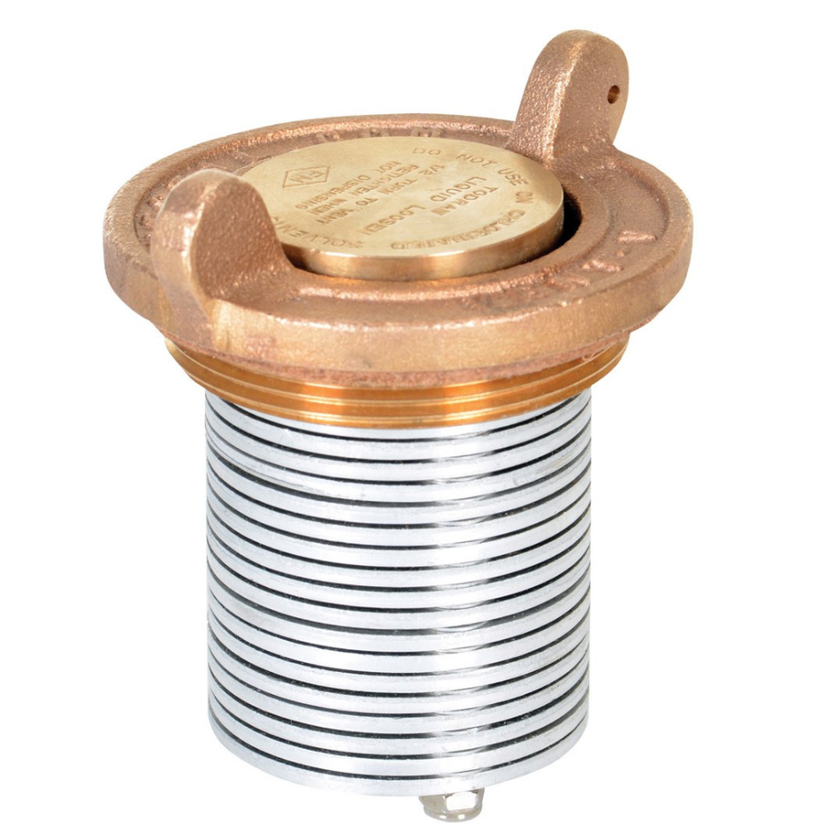 Brass Vertical Drum Vent – Fits 30 & 55 Gallon Drums – VENT-V – Vestil