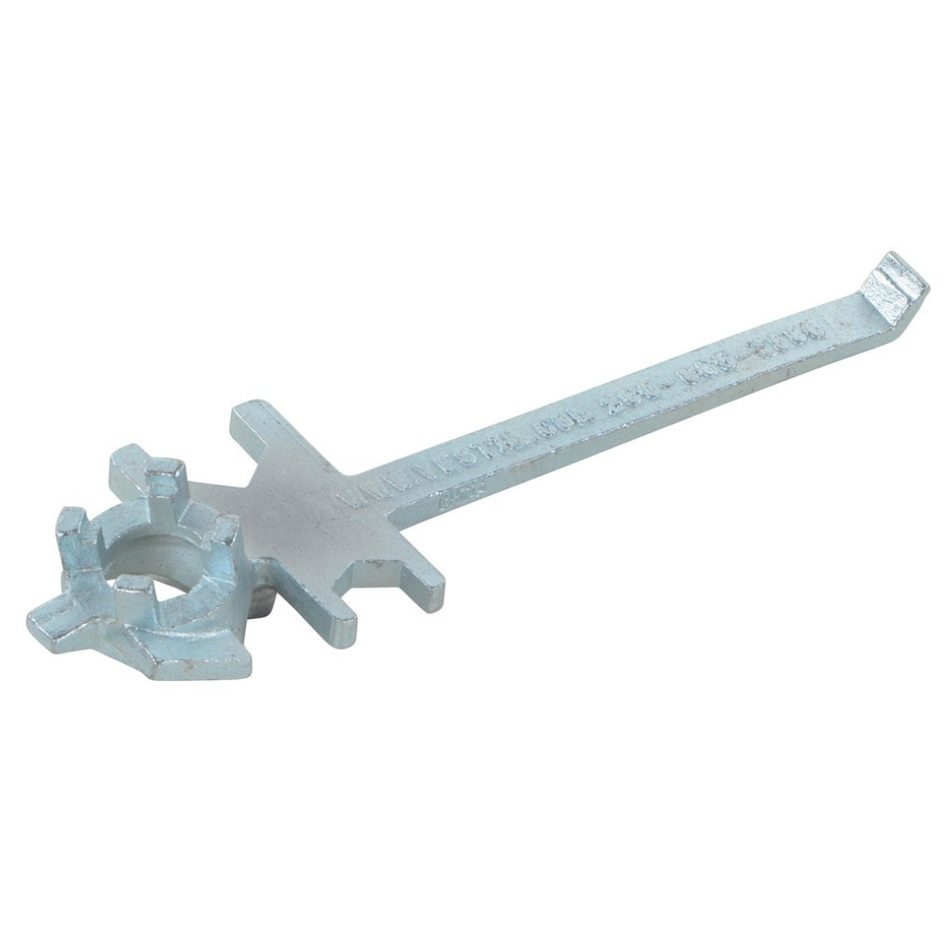 Polished Zinc Cast Steel Straight Hand Drum Bung Nut Wrench – BNW-IX-W – Vestil