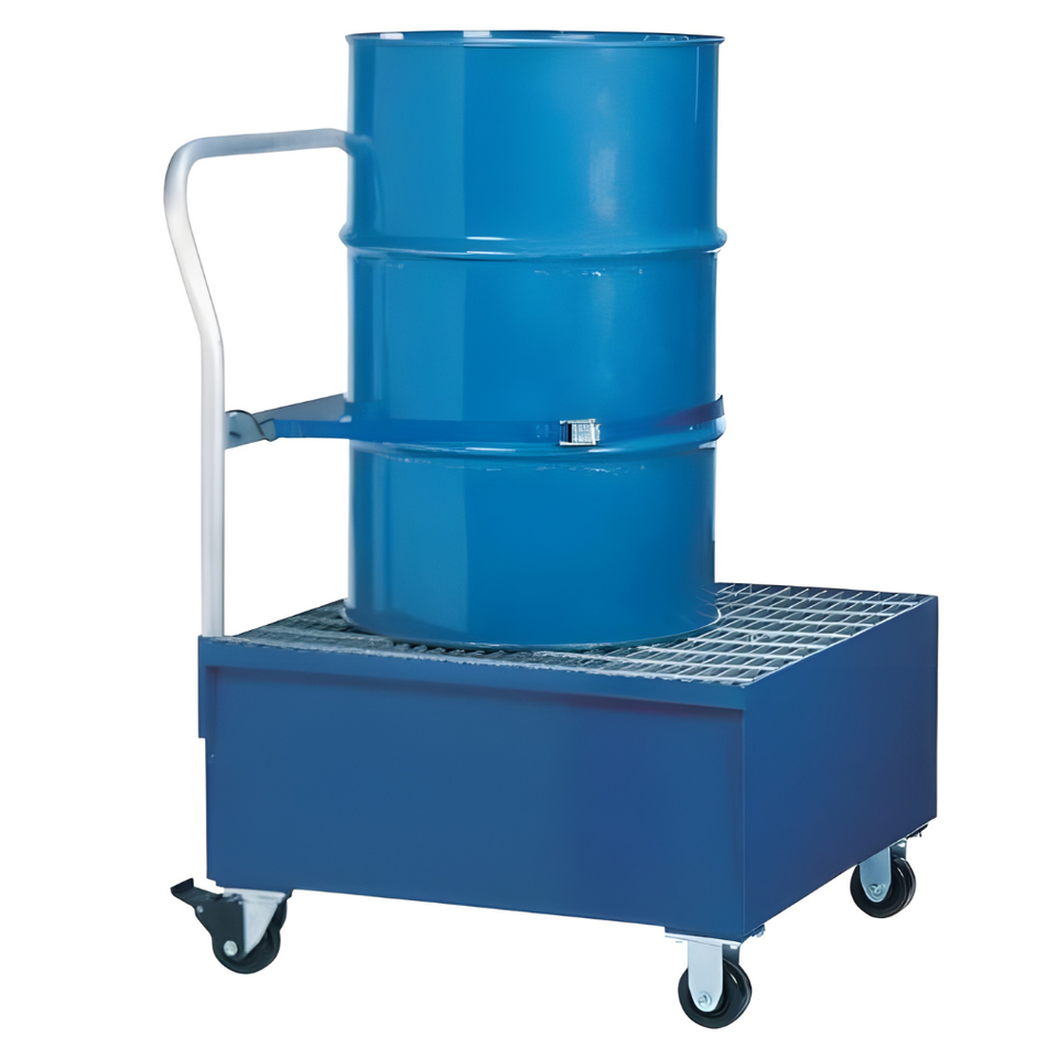 600 lb Steel Vertical Spill Pallet with Casters – 1 Drum – SRBC-1 – Vestil
