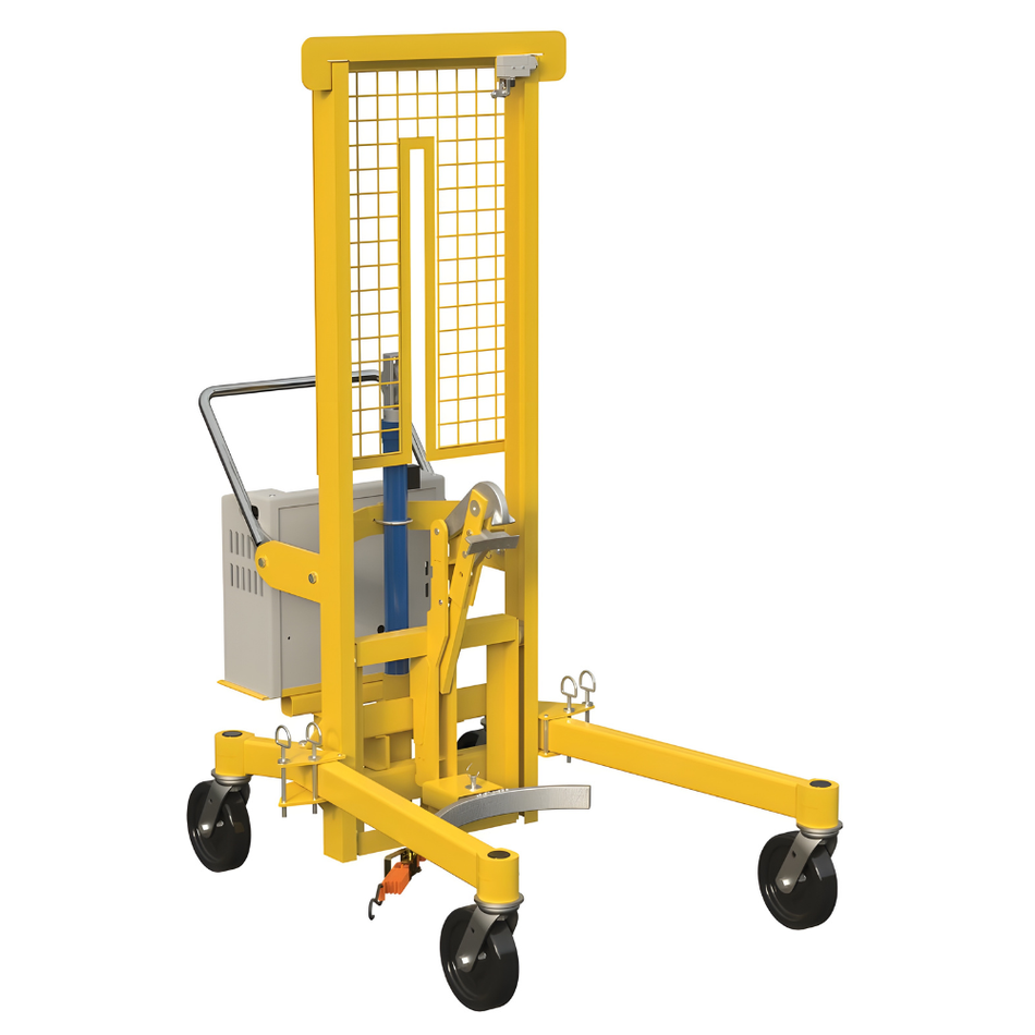 880 lb Steel DC Drum Transporter – 55 Gallon – DCR-880-H-HP-DC – Vestil