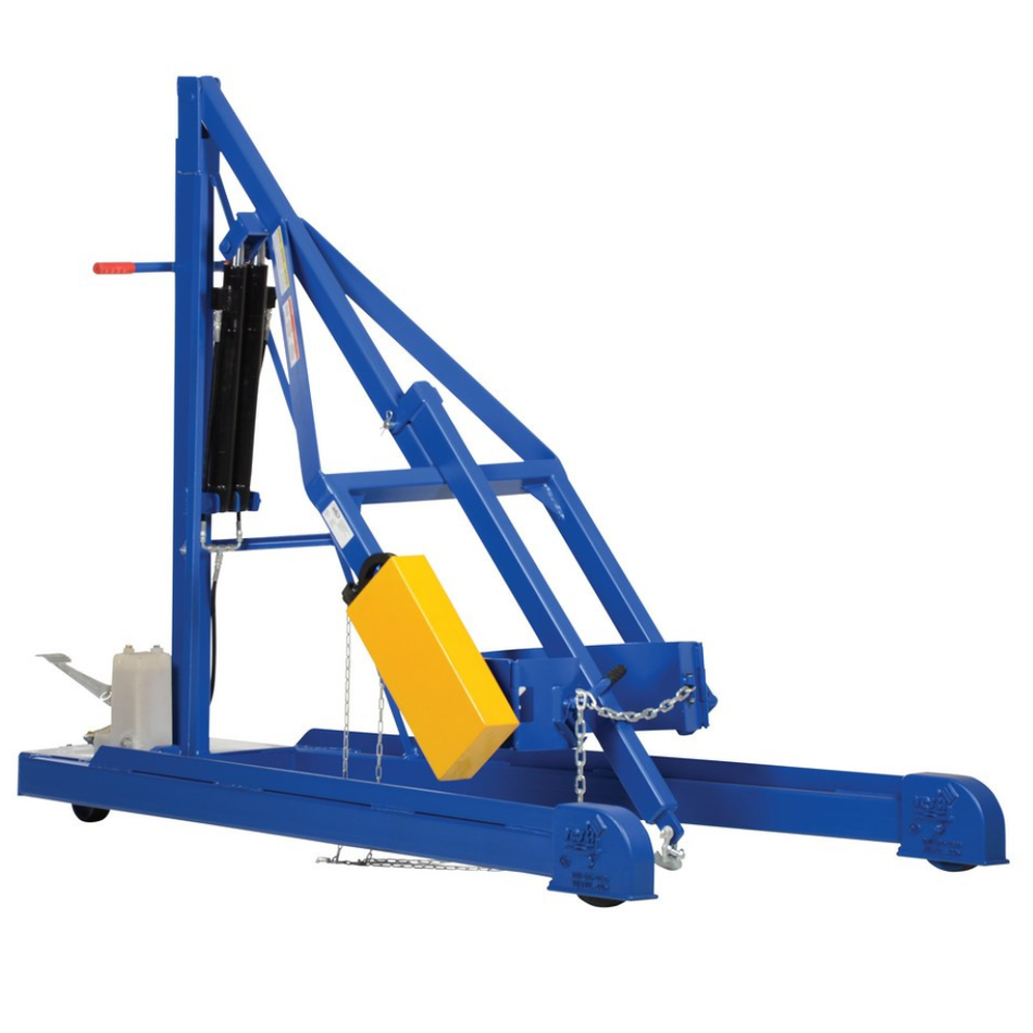 Steel Portable Hydraulic Drum Carrier, Rotator & Boom – 97-9/16" Lift Height – 800 Lb. Capacity – HDC-305-96 – Vestil