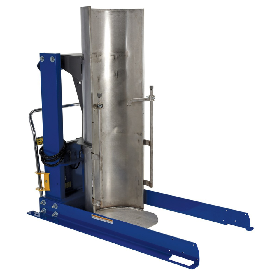 1,000 Lb. Stainless Steel Stationary Hydraulic Drum Dumper – 48" Dump Height – HDD-48-10-S-SSC – Vestil