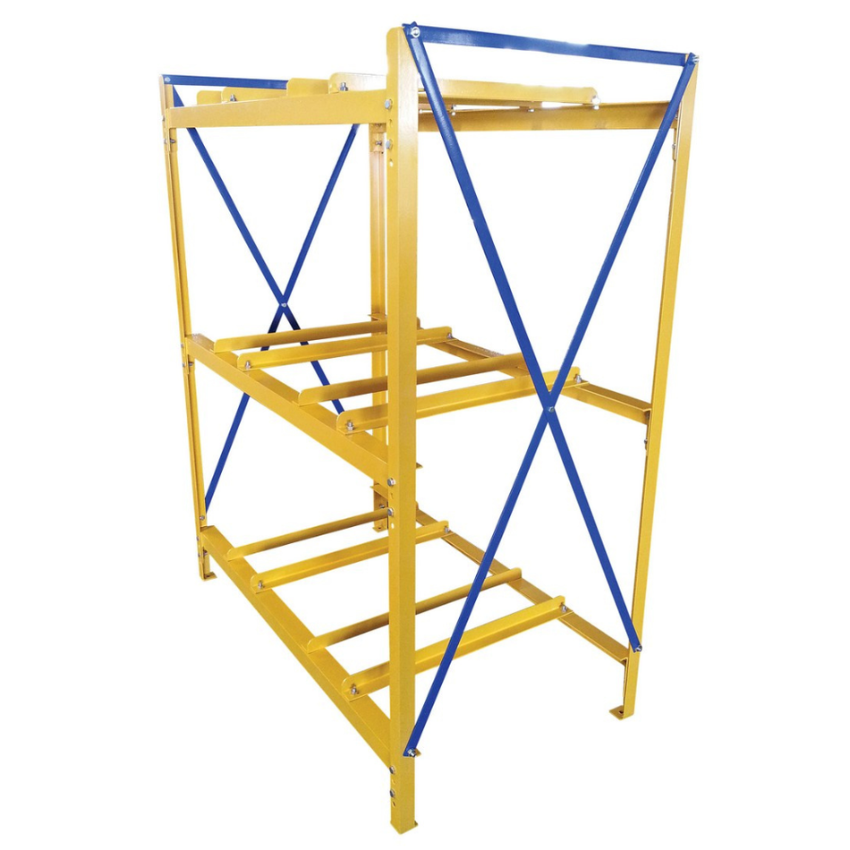 Steel Horizontal 6 Drum Storage Rack – 4,800 lb Capacity – DRK-2-3 – Vestil