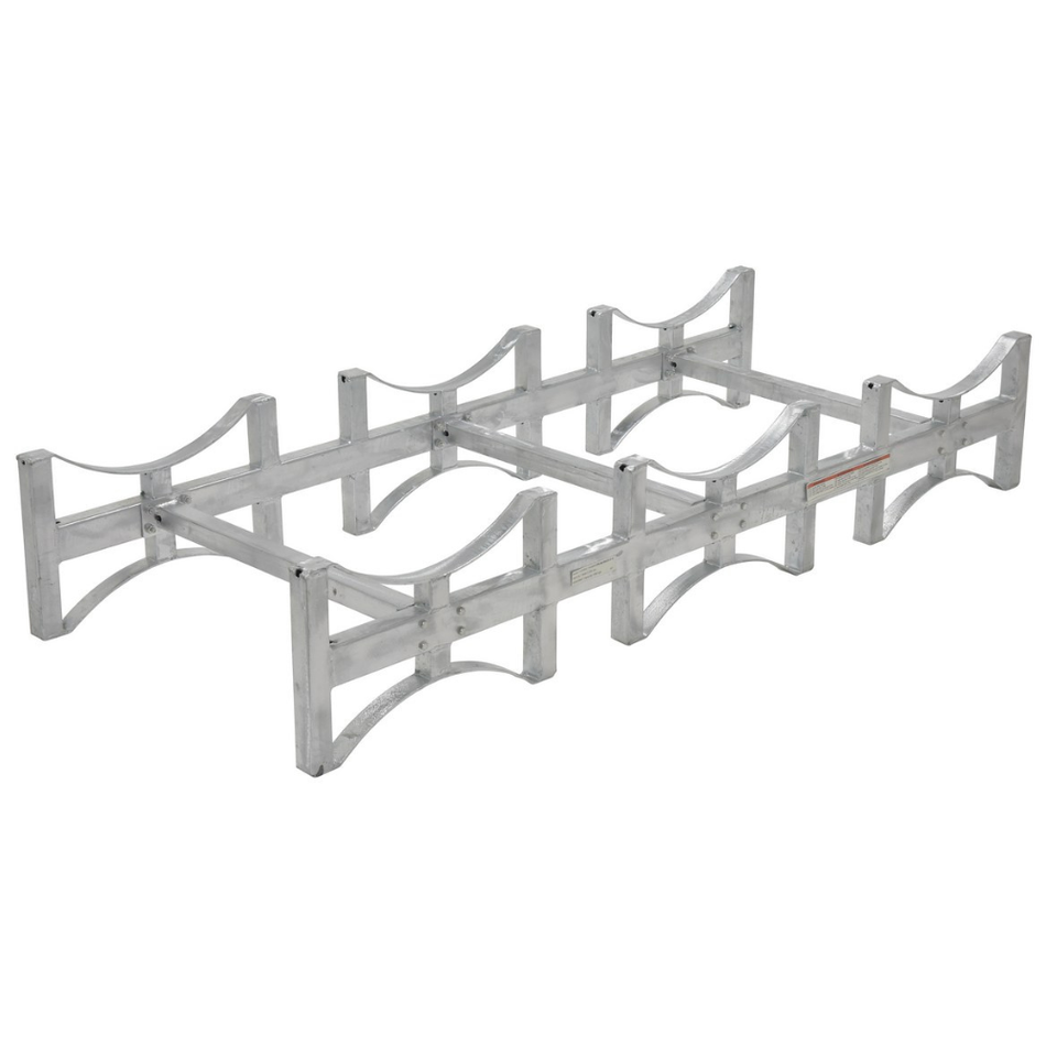 Galvanized Steel Stackable 3 Drum Rack – 2,400 lb Capacity – DRUM-RACK-3-G – Vestil
