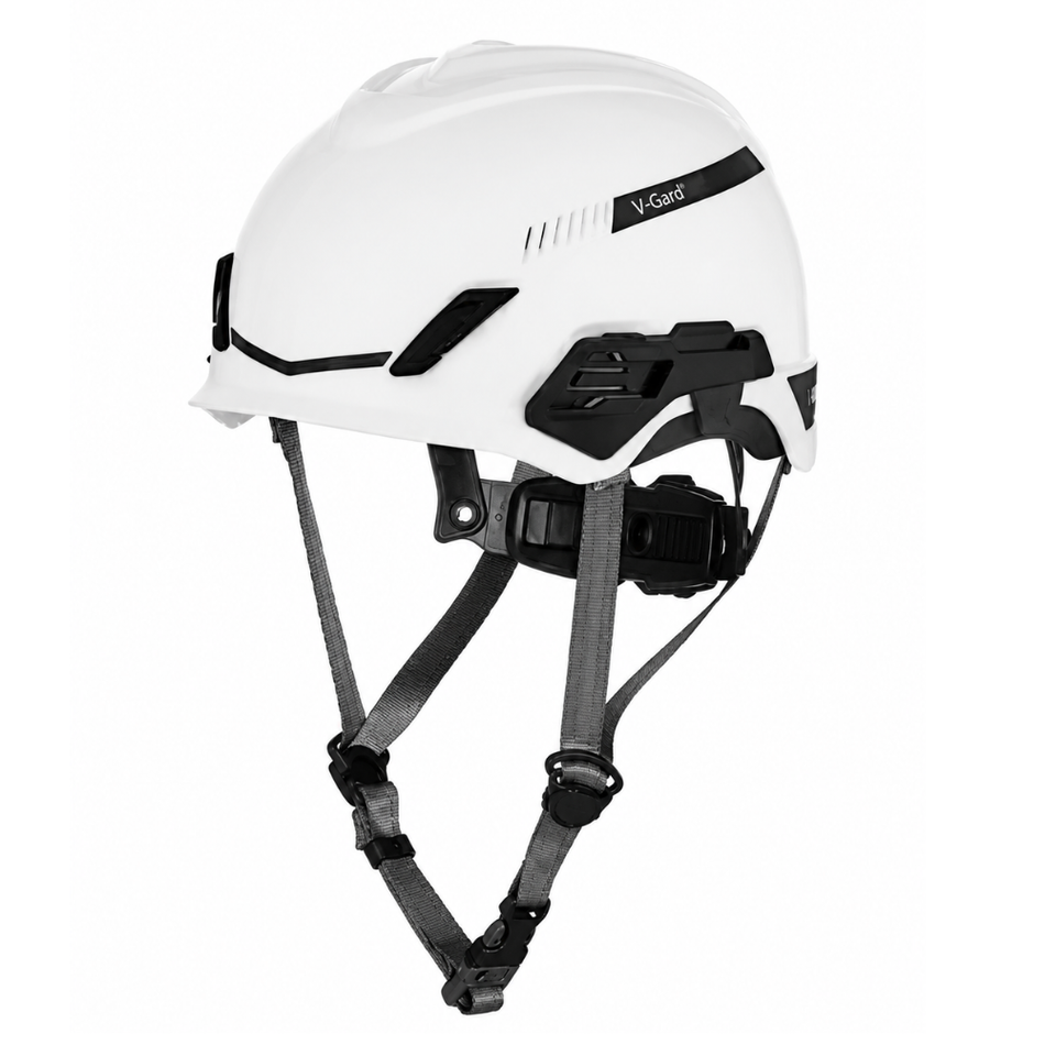 V-Gard H1 Vented Safety Helmet with Fas-Trac® III Pivot Ratchet Suspension - MSA