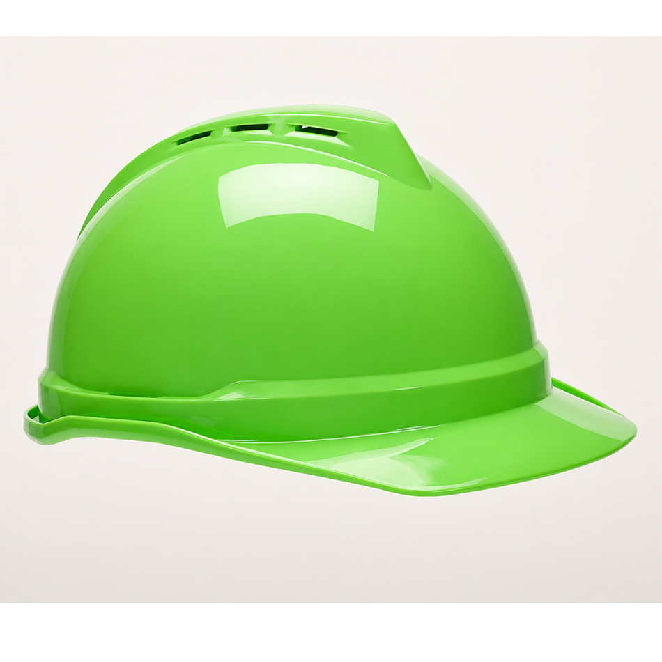 V-Gard 500 Vented Hard Hat Cap with 4-Point Ratchet Suspension - MSA
