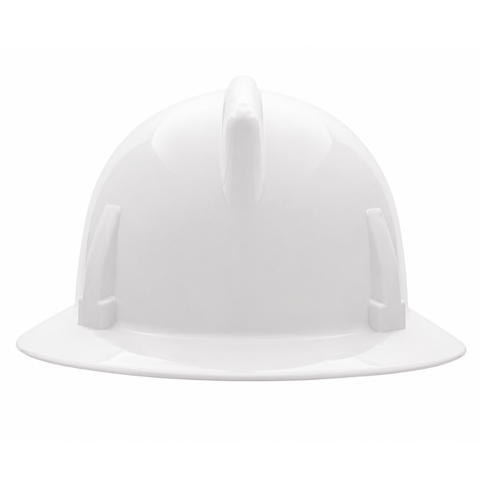 Topgard Slotted Full Brim Hard Hat with Fas-Trac III Suspension - MSA