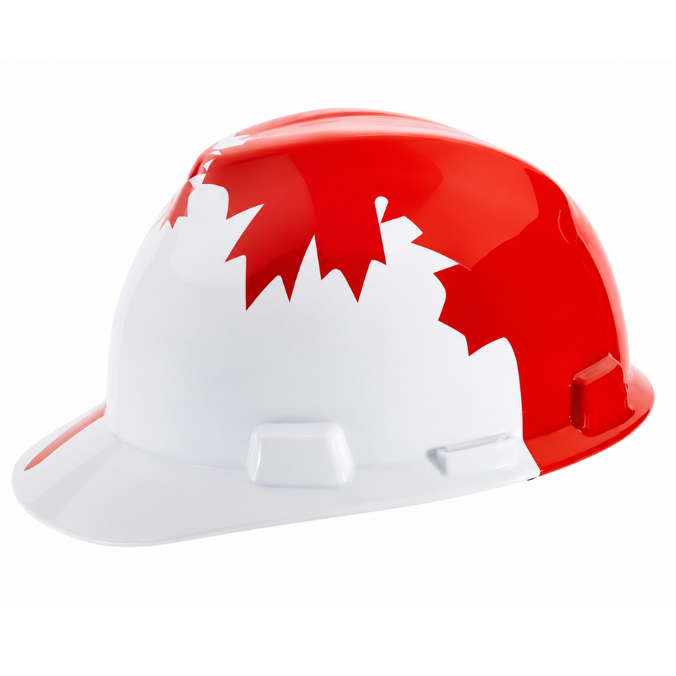 Canadian Freedom Series V-Gard Slotted Hard Hat Cap - MSA