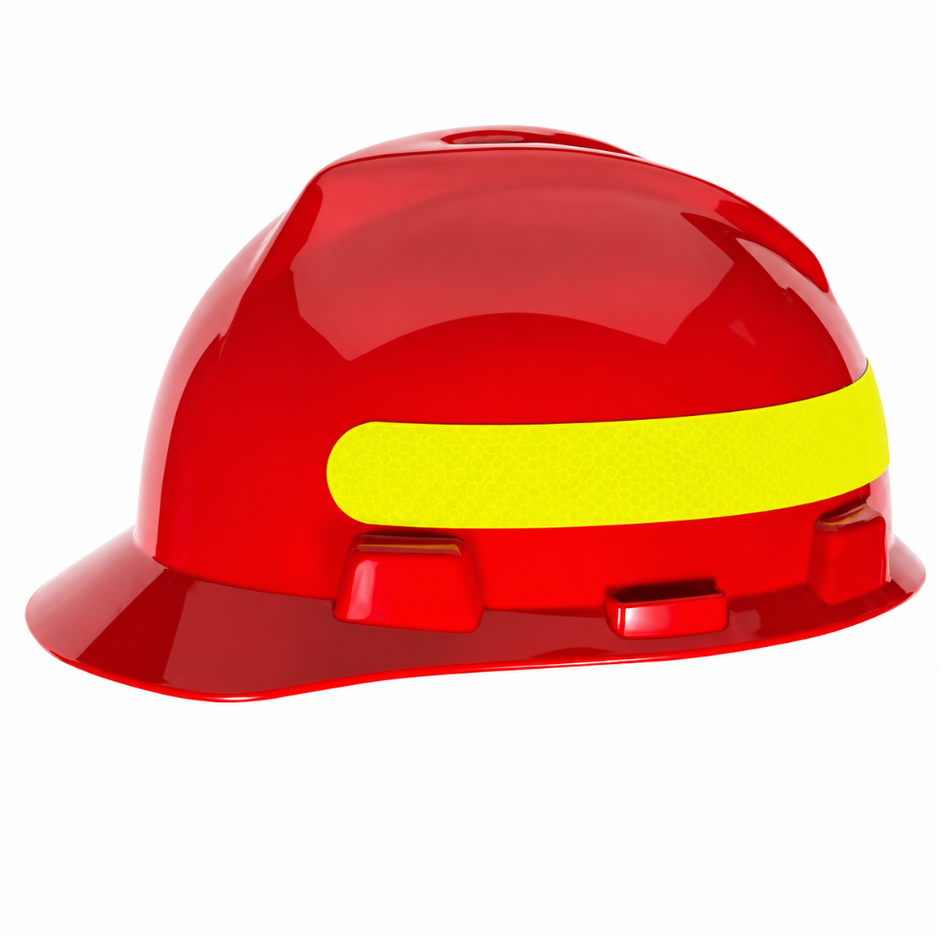 Hi-Viz Reflective Helmet Striping, 1-1/4 x 20 in, Round Edge - MSA