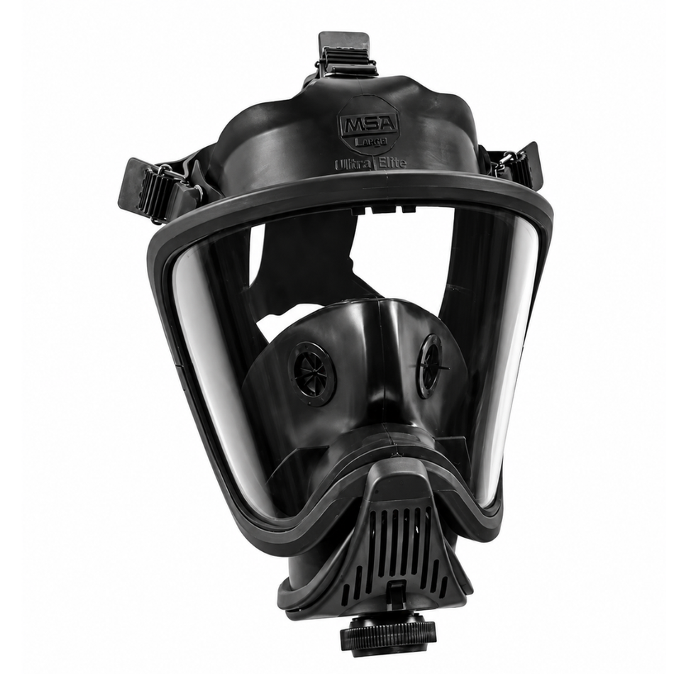 Ultra Elite Chin-Type Gas Mask, Hycar Rubber, Black - MSA