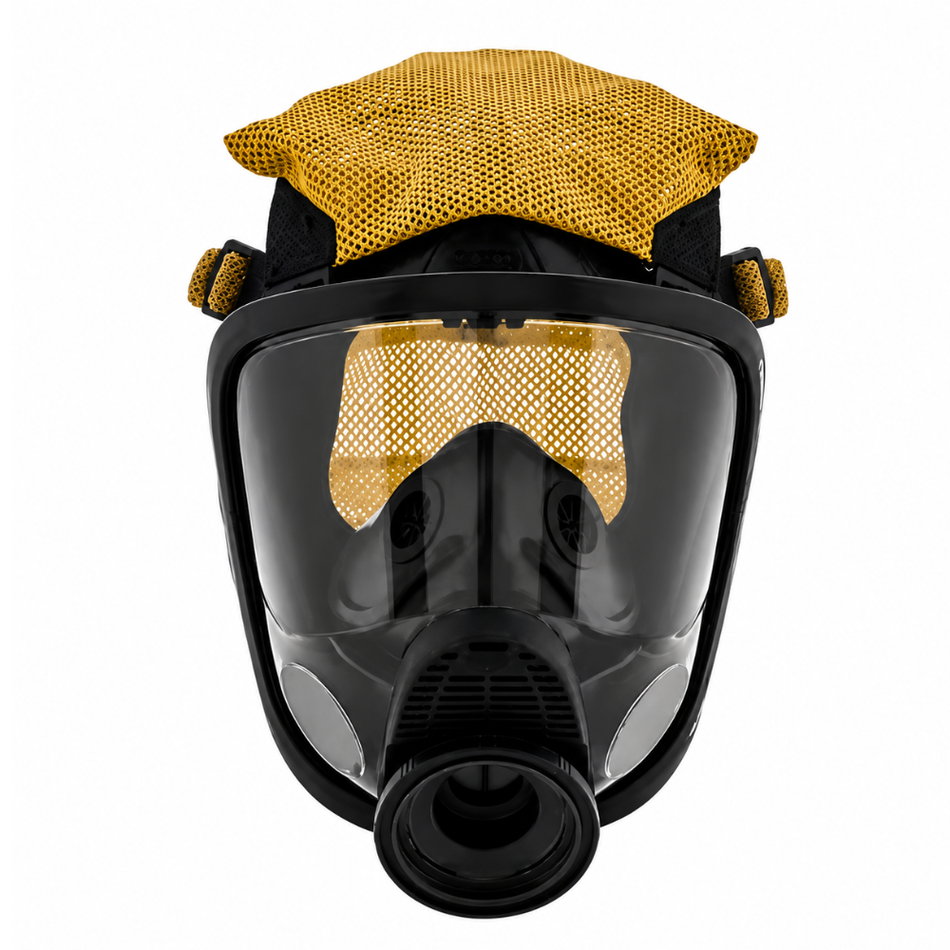 Advantage 4100 Full-Facepiece Respirator, Hycar Nosecup, Kevlar Net Harness with Push-To-Connect Adapter - MSA