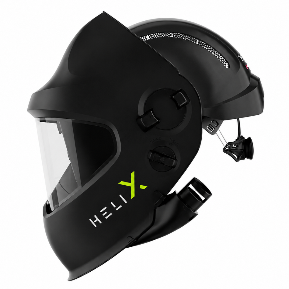 Helix Pure Air Slide-Up PAPR Welding & Grinding Helmet with Industrial Safety Cap - MSA