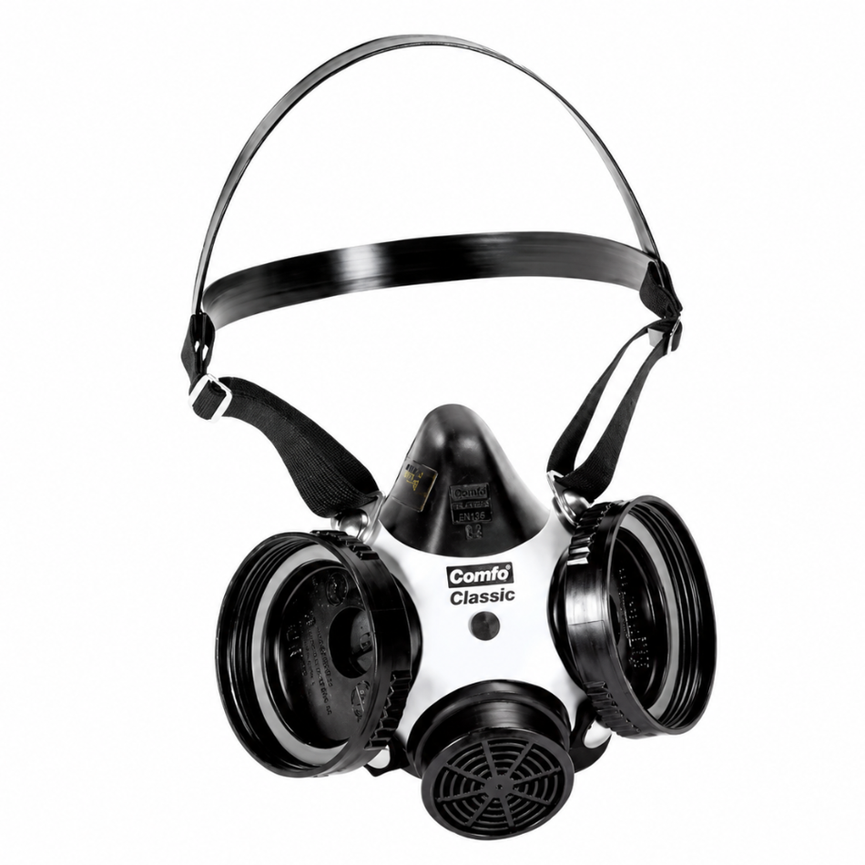 Comfo Classic SoftFeel Silicone Half-Mask Respirator, Black – MSA