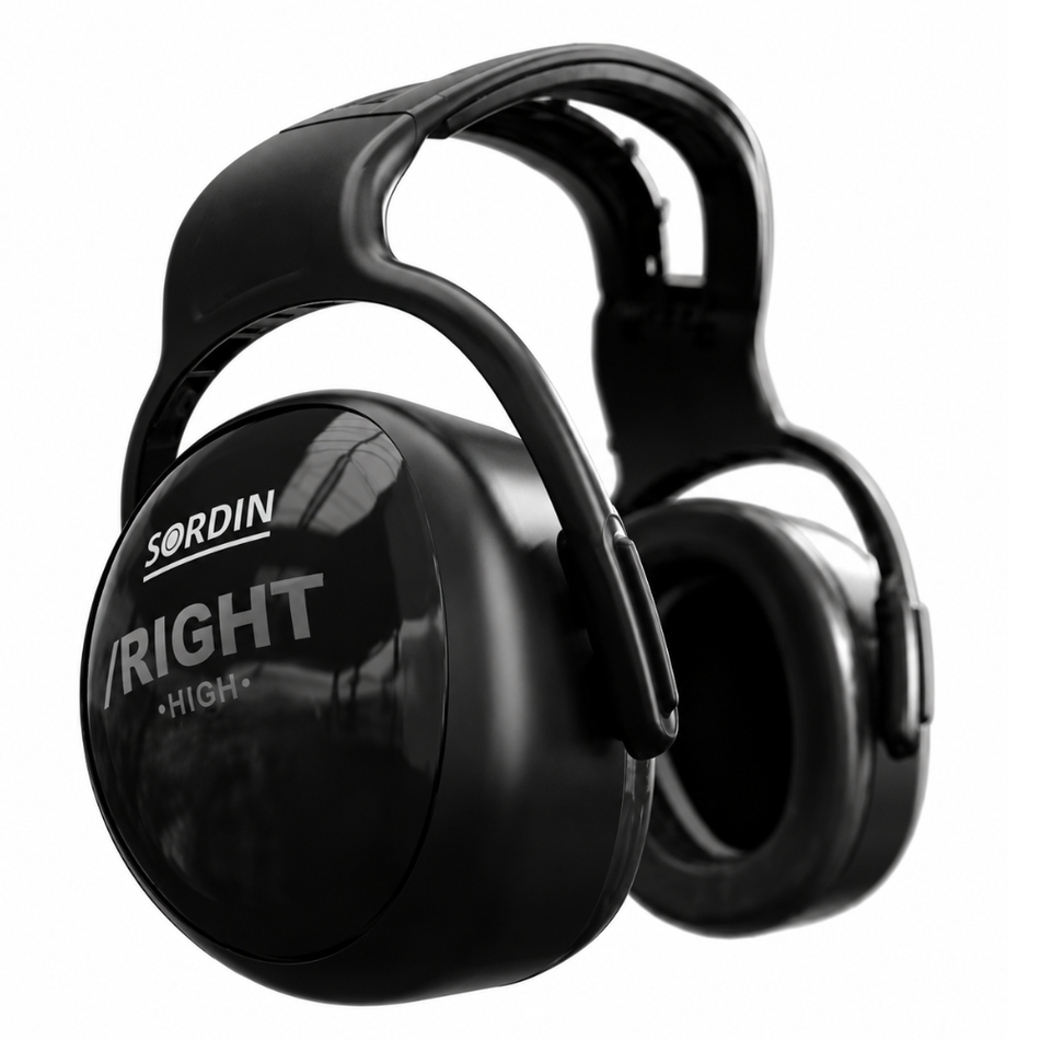 left/RIGHT Headband Earmuffs, Black – Sordin