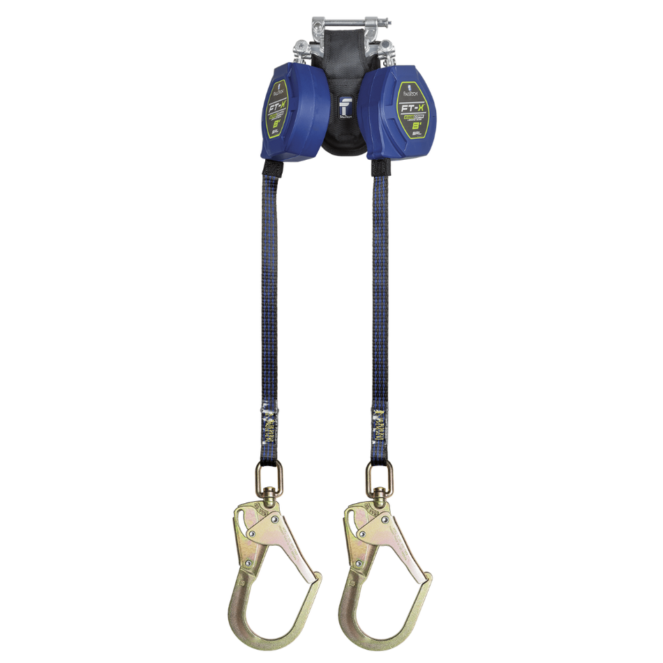 8' FT-X EdgeCore Class 2 LE Personal SRL-P, Twin-Leg with Steel Swivel Rebar Hooks with SpeedLink – 84108TP3 – FallTech