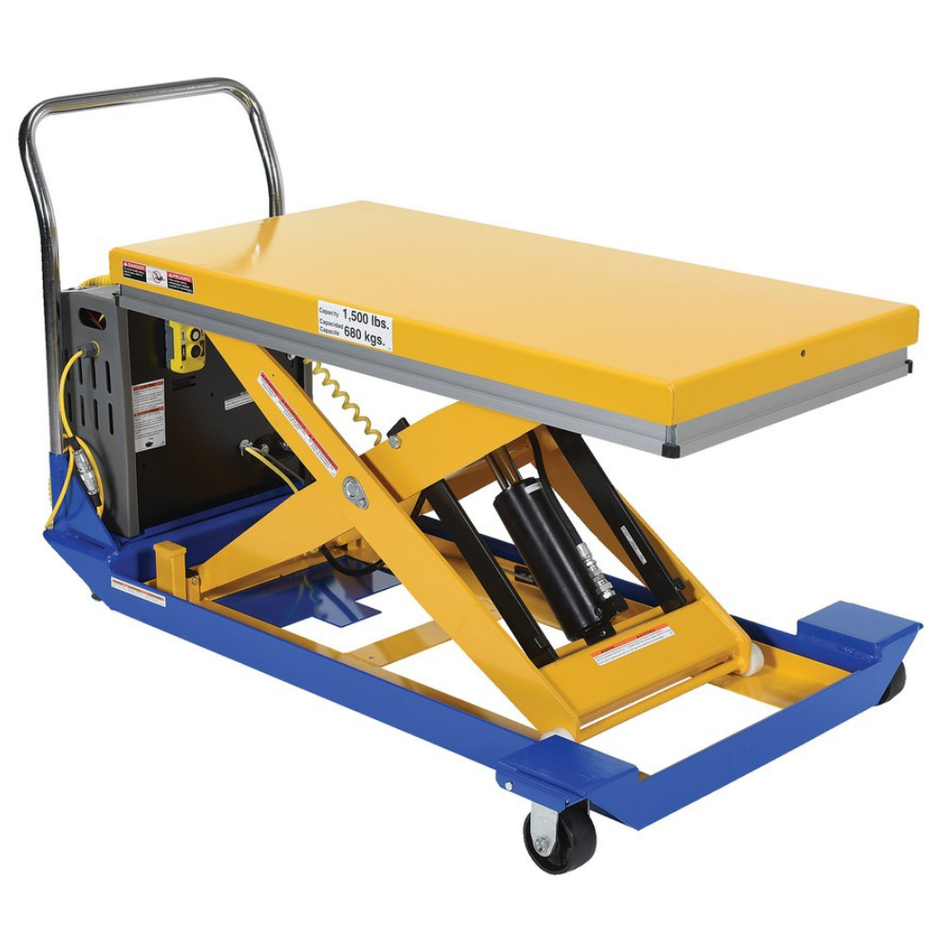 1500 Lb. Steel DC Powered Scissor Cart – CART-24-15-DC – Vestil