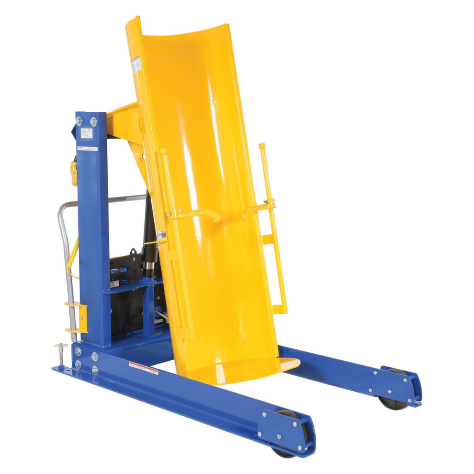 1,000 Lb. Steel DC Powered Portable Hydraulic Drum Dumper – 48" Dump Height – HDD-48-10-P-DC – Vestil