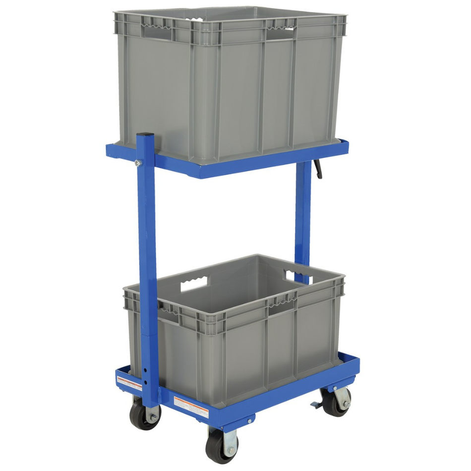 200 Lb Steel Multi-Tier Cart with 2 Shelves and 2 Baskets – TSCT-2B – Vestil