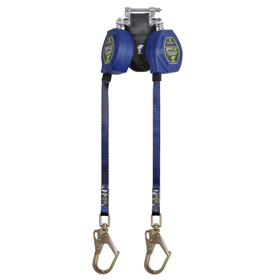 8' FT-X EdgeCore Class 2 LE Personal SRL-P, Twin-Leg with Steel Swivel Mini Rebar Hooks with SpeedLink – 84108TP0 – FallTech