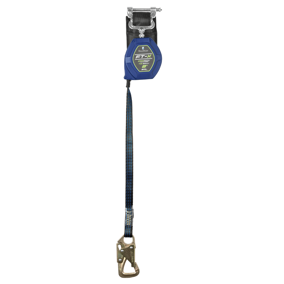 8' FT-X EdgeCore Class 2 LE Personal SRL-P, Single-Leg with Steel 5k Snap Hook – 84108SP8S – FallTech