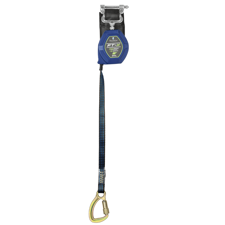 8' FT-X EdgeCore Class 2 LE Personal SRL-P, Single-Leg with Steel 5k Carabiner – 84108SP8 – FallTech