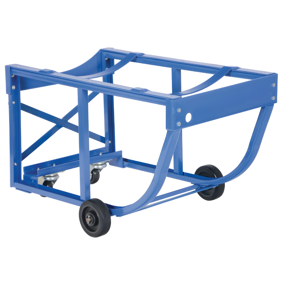 800 lb Steel Economy Rotating Drum Cart – Polyolefin Wheels – RDC-60-5-PO – Vestil