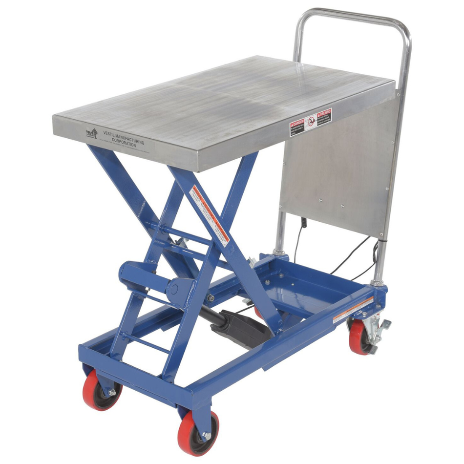 500 Lb. Steel Linear Actuated Elevating Cart – CART-500-LA – Vestil