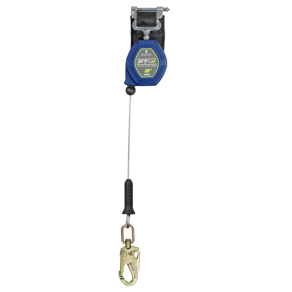 8' FT-X® Cable Class 2 Leading Edge Personal SRL-P, Single-leg with Steel Swivel Snap Hook – 82808SP2 – FallTech
