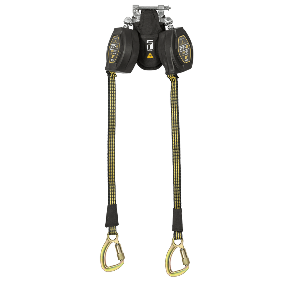 8' FT-X EdgeCore Arc Flash Tie-Back Class 2 LE Personal SRL-P, Twin-Leg with Steel 5k Carabiners, SpeedLink – 84008TP8 – FallTech