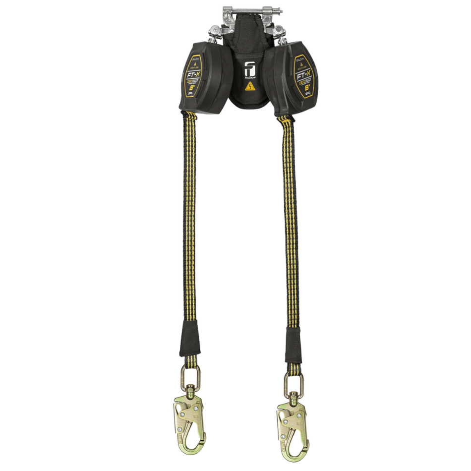 8' FT-X EdgeCore Arc Flash Class 2 LE Personal SRL-P, Twin-Leg with Steel Swivel Snap Hooks, SpeedLink – 84008TP2 – FallTech