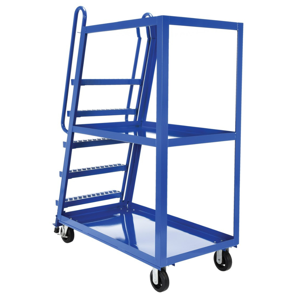 1,000 Lb Steel High Frame Cart with Rubber On Steel Casters – SPS-HF-2852-6MR – Vestil