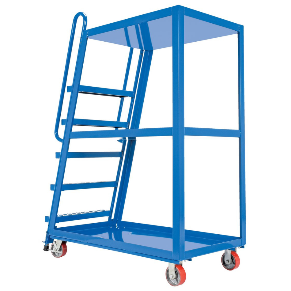 1,000 Lb Steel High Frame Cart with Polyurethane On Steel Casters – SPS-HF-2852-5PU – Vestil