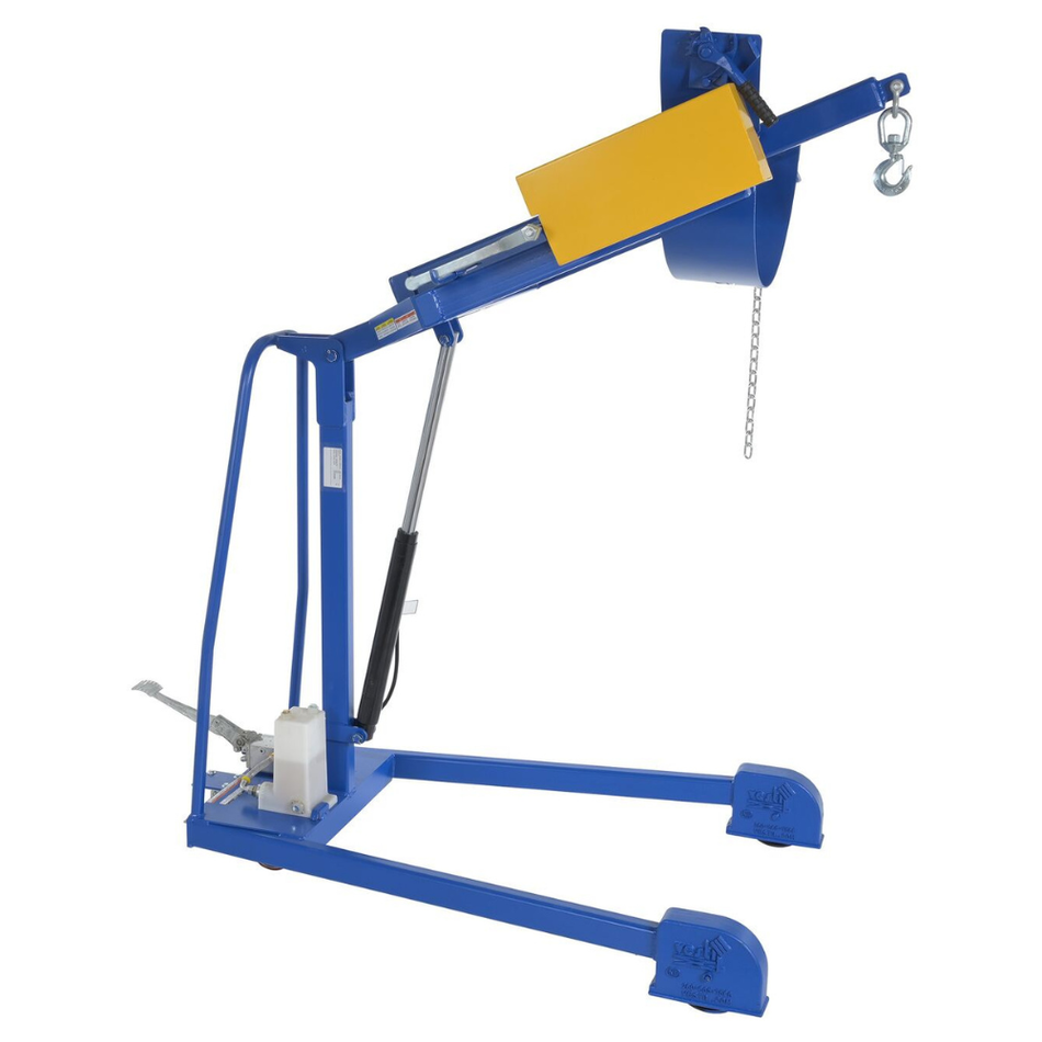 Steel Portable Hydraulic Drum Carrier, Rotator, and Boom – 59-11/16 In. Lift Height – 800 Lb. Capacity – HDC-305-60 – Vestil