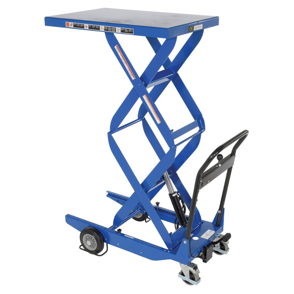 400 Lb. Steel Double Scissor Cart with Hand Release – CART-400-D-HR – Vestil