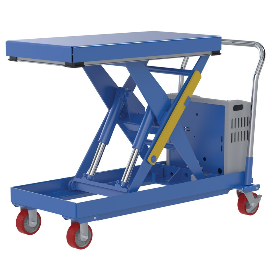 2000 Lb. Steel 12V DC Powered Hydraulic Elevating Cart – CART-2000-2040-DC – Vestil