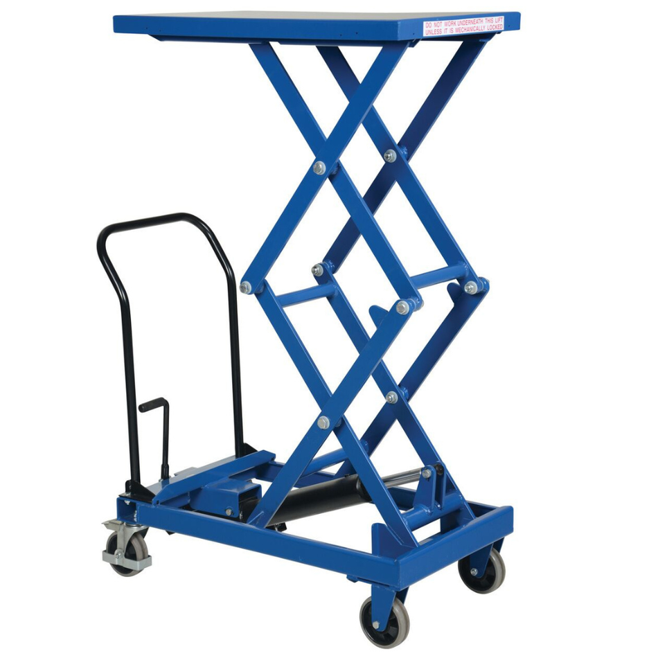 300 Lb. Steel Premium Double Scissor Cart with Foot Release – CART-300-D-FR – Vestil
