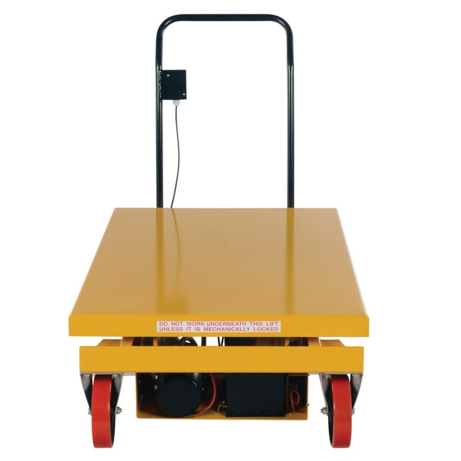 1000 Lb. Steel DC Powered Hydraulic Single Scissor Cart – CART-1000-WD-DC – Vestil