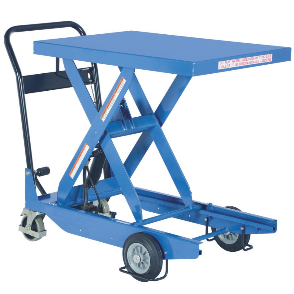 1000 Lb. Premium Steel Scissor Lift Cart with Hand Release – CART-1000-S-HR – Vestil