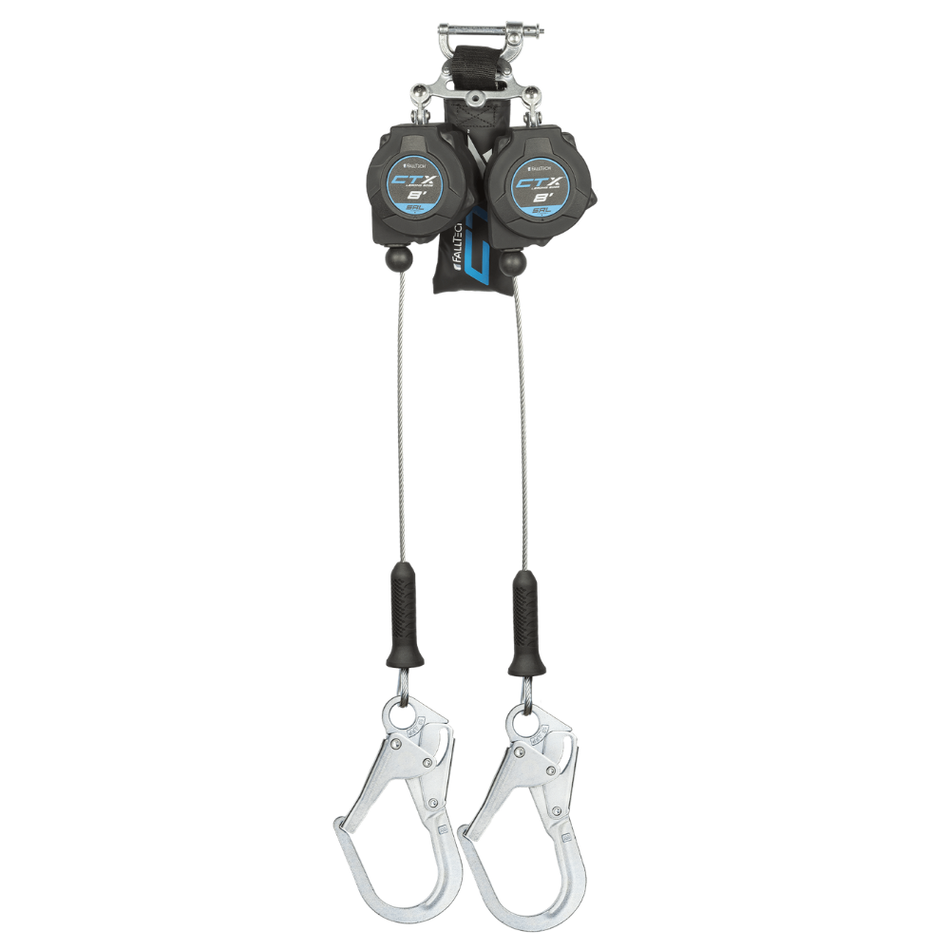 8' CTX™ Cable Class 2 Leading Edge Personal SRL-P with Steel Rebar Hooks – 83208TP3 – FallTech
