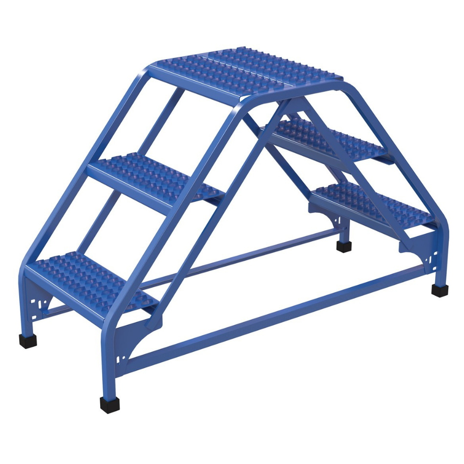 Double Sided Ladder - 3 Step - No Handrails - Vestil
